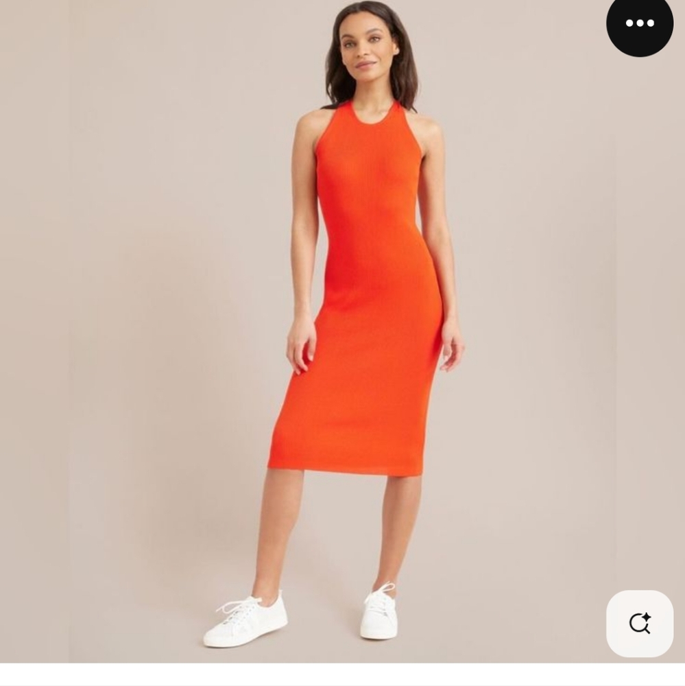 NEW MODERN CITIZEN Ally Dress Sizes S, L Ribbed Red Rib Twist Neck NWOT Classic